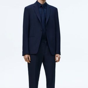 Zara men textured suit